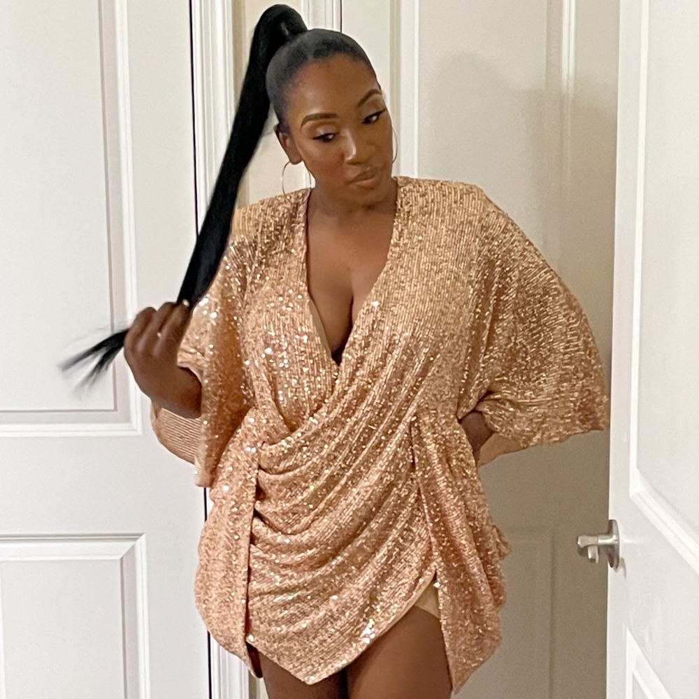 Center of Attention Sequin Dress by Ellae Lisque
